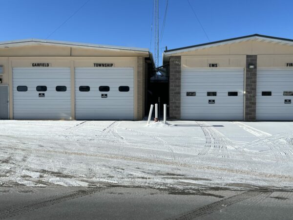 Garfield Township EMS Fire Department building in snow.